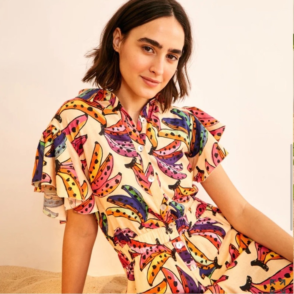 Colorful Farm Rio Banana Print Jumpsuit
